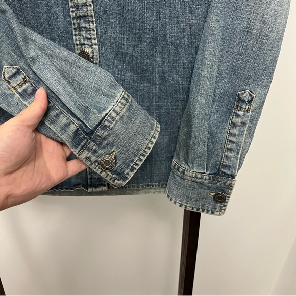 Talula Aritzia Denim Button Up Shirt Sz XXS - Picture 4 of 5